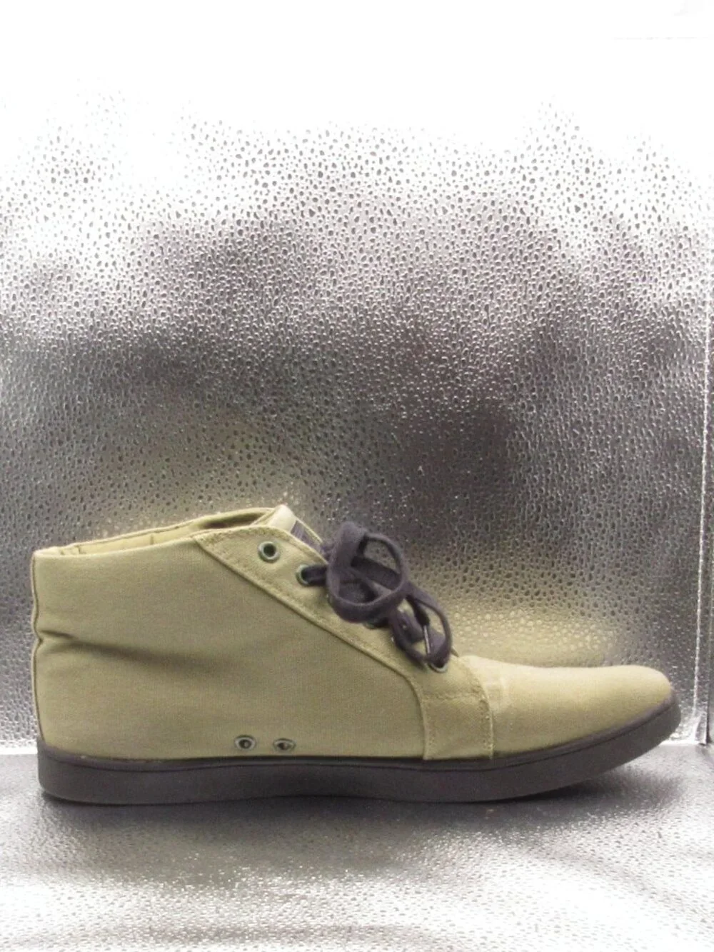 Woobies Olive Men's Canvas Hightop Shoes Size 11 Womens 12.5 Mens Excellent Cond